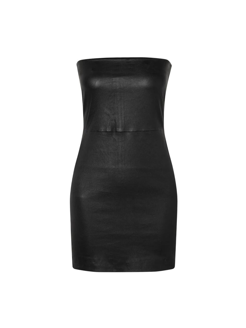 Sprwmn Sleek Black Strapless Mini Dress Size M